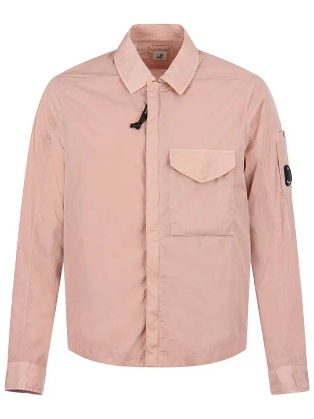 Men's Chrome R Over Shirt Zip Up Jacket Pink - CP COMPANY - BALAAN 3