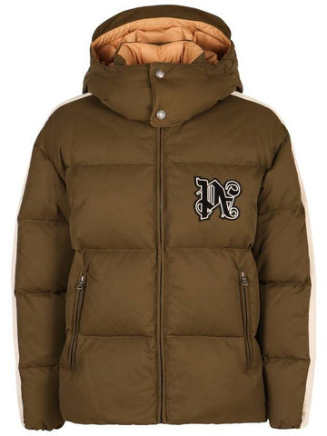 Palm Angels Hooded Down Jacket - PALM ANGELS - BALAAN 1