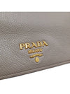 Women s 1BD163 Gray Vitello Phoenix Gold Logo Cross Bag - PRADA - BALAAN 7