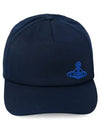 Embroidered ORB Logo Classic Ball Cap Navy - VIVIENNE WESTWOOD - BALAAN 3