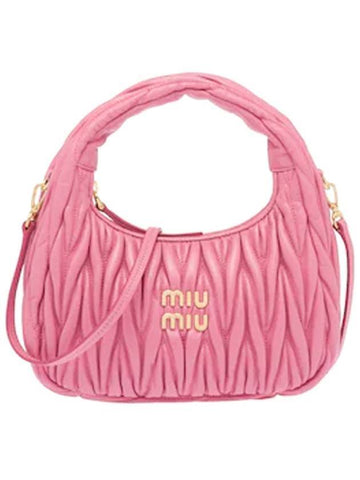 Wander Materasse Nappa Leather Mini Hobo Tote Bag Begonia Pink - MIU MIU - BALAAN 1