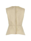 Satin Peplum Sleeveless Beige - FABIANA FILIPPI - BALAAN 3