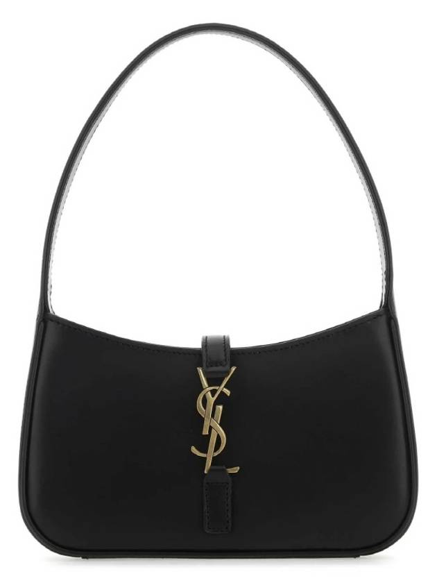 LE 5A 7 Small Smooth Leather Hobo Shoulder Bag Black - SAINT LAURENT - BALAAN 2