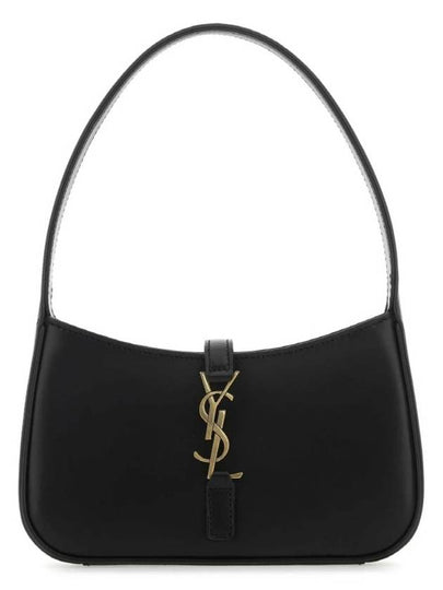 LE 5A 7 Small Smooth Leather Hobo Shoulder Bag Black - SAINT LAURENT - BALAAN 2