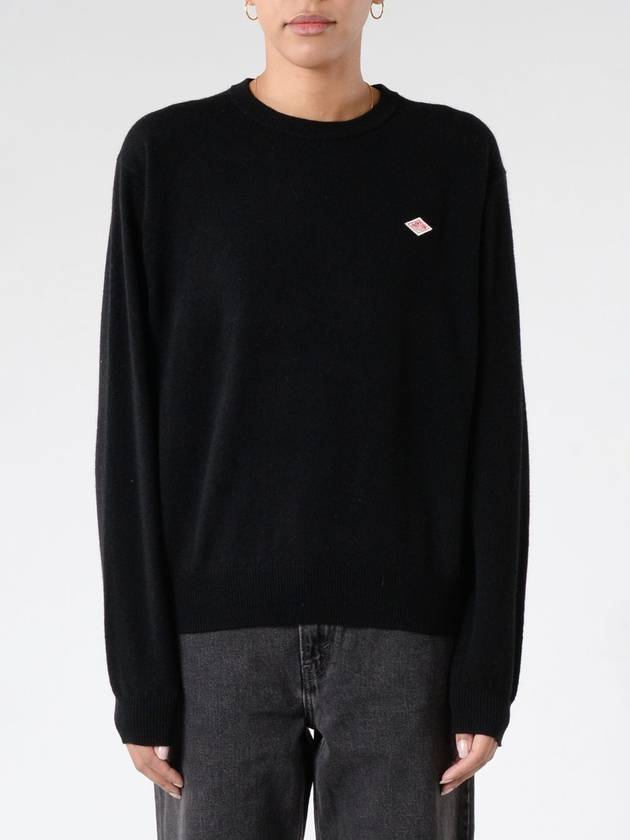 Logo patch wool pullover knit - DANTON - BALAAN 1