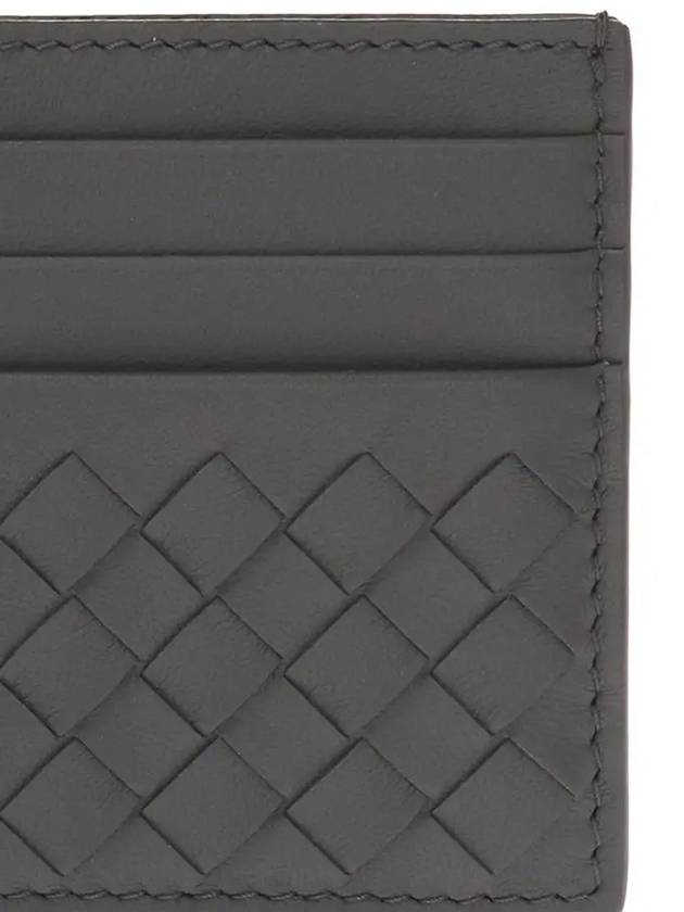 Intrecciato Weaving Card Wallet Grey - BOTTEGA VENETA - BALAAN 5