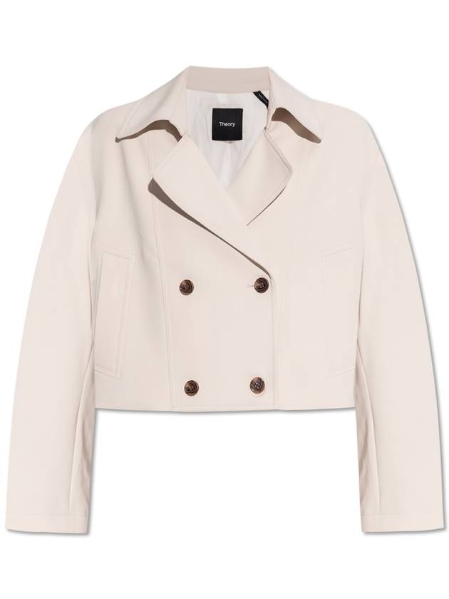 Theory Double-Breasted Jacket, Women's, Cream - THEORY - BALAAN 1