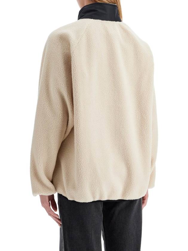 Logo Applique Fleece Sweatshirt Beige - A.P.C. - BALAAN 4