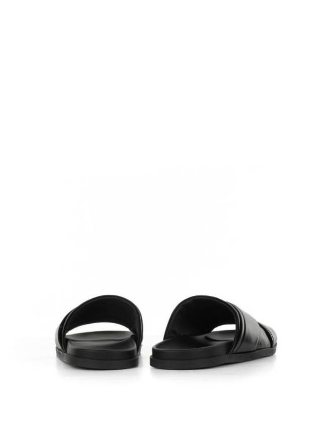 G Plage Leather Flat Sandals Slippers Black - GIVENCHY - BALAAN 4