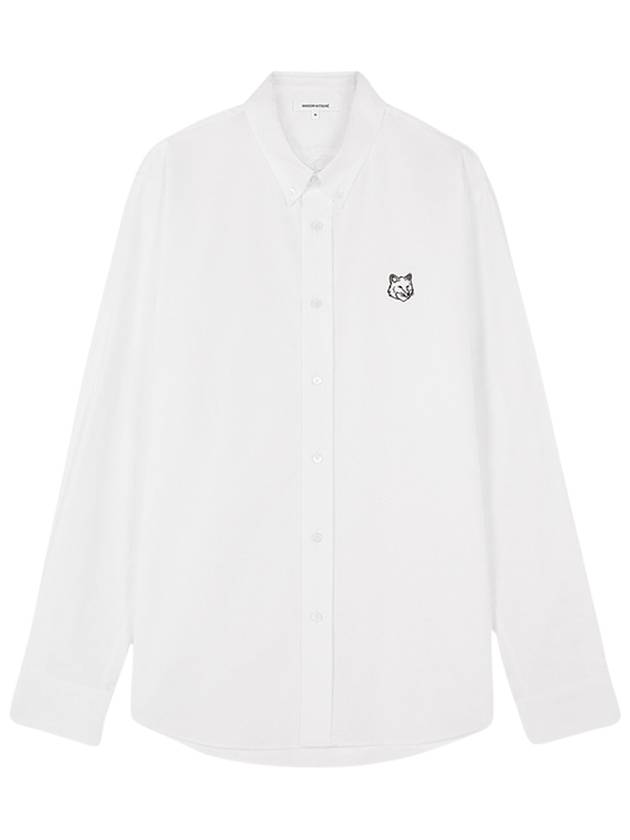 Contour Fox Head Casual Long Sleeve Shirt White - MAISON KITSUNE - BALAAN 2