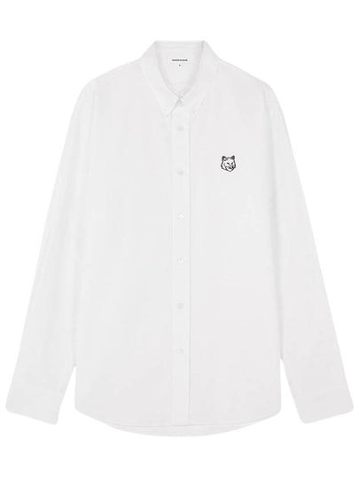 Contour Fox Head Casual Long Sleeve Shirt White - MAISON KITSUNE - BALAAN 2