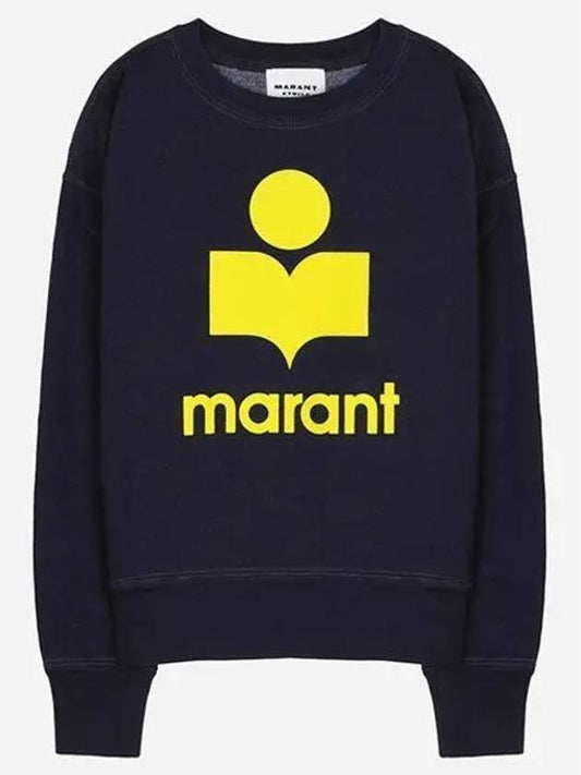 24SS SW0011FA B1M12E NVYW Mobily Logo Sweatshirt Navy 997184 - ISABEL MARANT - BALAAN 1