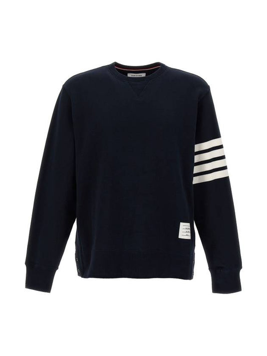 Men's Diagonal Armband Crew Neck Classic Sweatshirt Navy - THOM BROWNE - BALAAN 1