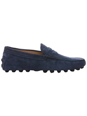 Gommino Bubble Suede Driving Shoes Blue - TOD'S - BALAAN 1
