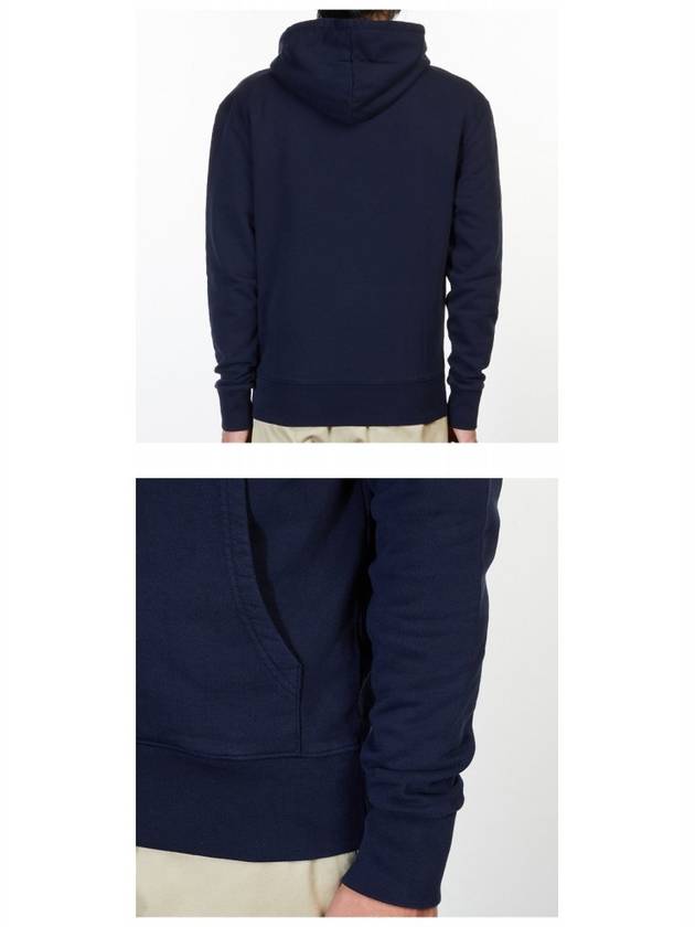 Navy Fox Patch Classic Cotton Hoodie Navy - MAISON KITSUNE - BALAAN 6