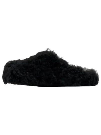 Shearling Mule Black - MARNI - BALAAN 2