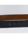 Reversible Monogram Leather Belt Black - BURBERRY - BALAAN 4