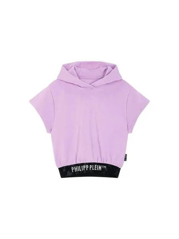 Hot Piece Logo Band Hooded Sweatshirt Light Purple - PHILIPP PLEIN - BALAAN 1