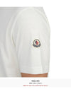 Metallic Logo Short Sleeve T-Shirt White - MONCLER - BALAAN 7