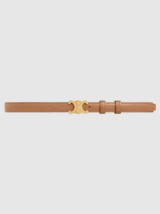 Triomphe Small Taurillon Leather Belt Bronze - CELINE - BALAAN 2