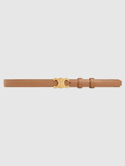 Triomphe Small Taurillon Leather Belt Bronze - CELINE - BALAAN 2