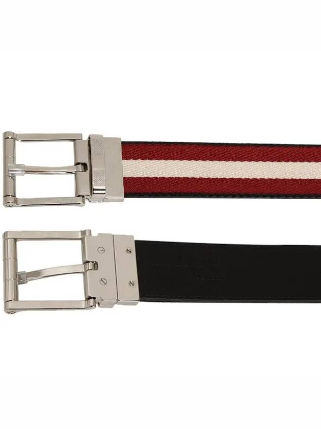 Logo Taylan 35MM Casual Reversible Belt Black Red - BALLY - BALAAN 3