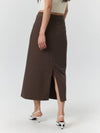 Inverted Long Skirt Brown - CLAIR DE SAGE - BALAAN 3