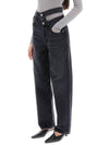 Women's Broken Waistband Straight Jeans Black - AGOLDE - BALAAN 5