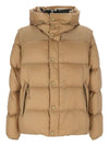 Logo Patch Hooded Down Padding Beige - BURBERRY - BALAAN 2