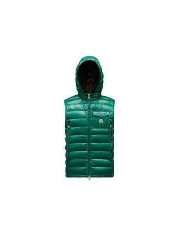 Men's Ragot Logo Patch Padded Vest Green - MONCLER - BALAAN 1