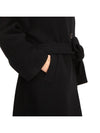 High-Neck Belted Wool Single Coat Black - ACNE STUDIOS - BALAAN 8