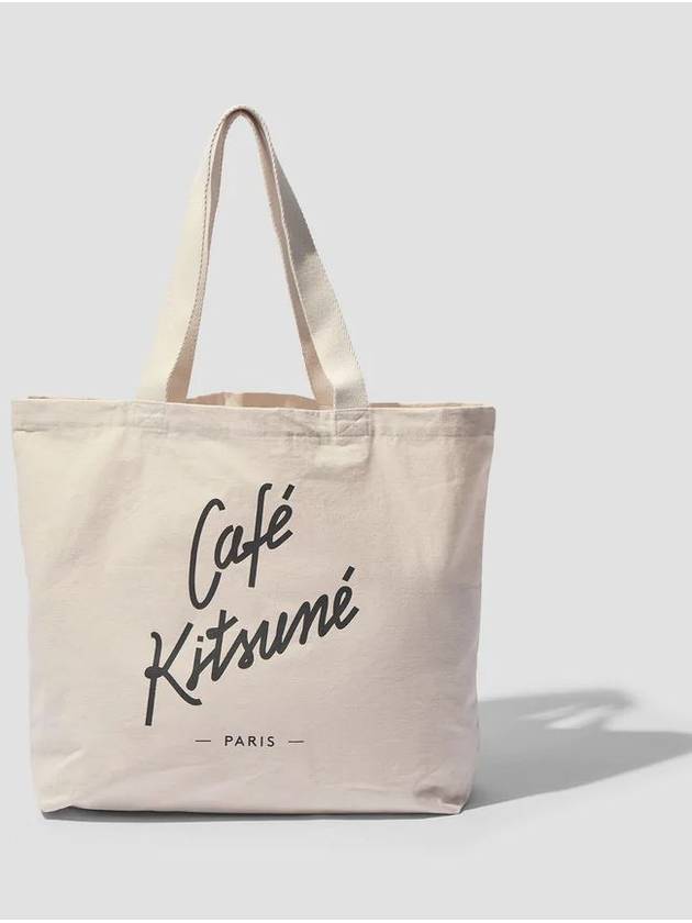 Cafe Kitsune Canvas Tote Bag Latte - MAISON KITSUNE - BALAAN 5