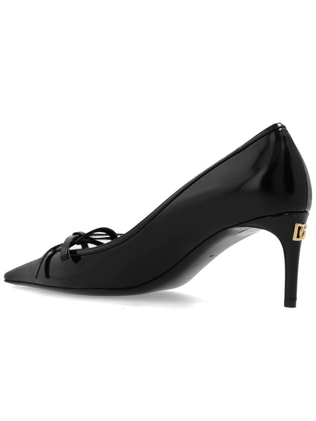 Shiny Calfskin Pumps Heel Black - DOLCE&GABBANA - BALAAN 6