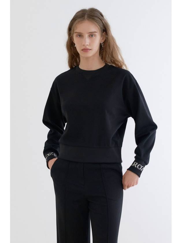 Jacquard Sweat Shirt BLACK - ILROZE - BALAAN 7