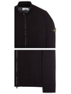 Wappen Patch Cotton Zip-Up Cardigan Black - STONE ISLAND - BALAAN 6