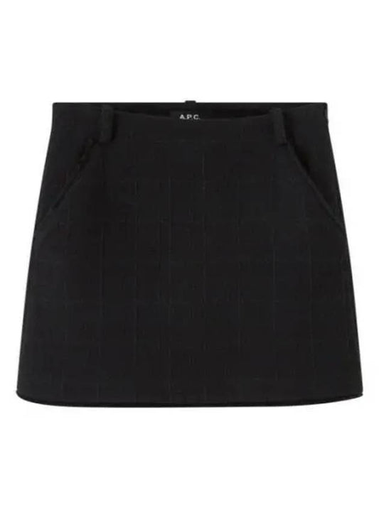 Women's Tweed A-Line Skirt Black - A.P.C. - BALAAN 2