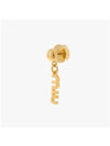 metal logo earrings gold - MIU MIU - BALAAN 5