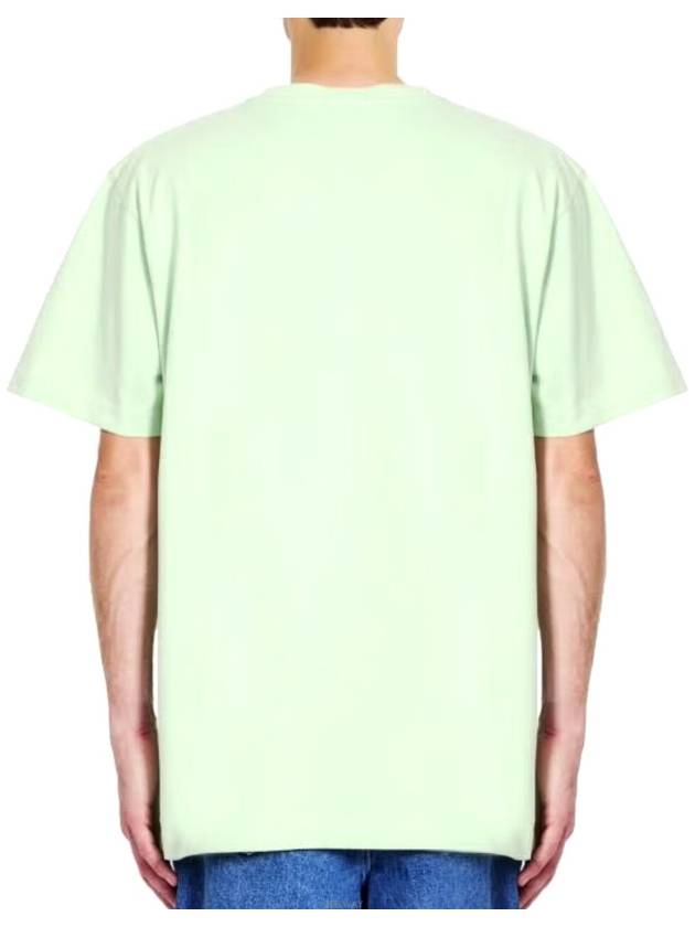 CD Icon Embroidered Cotton Jersey Short Sleeve T-Shirt Light Green - DIOR - BALAAN 4