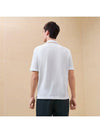 Men Piqures sellier Cotton Polo Shirt White - HERMES - BALAAN 3