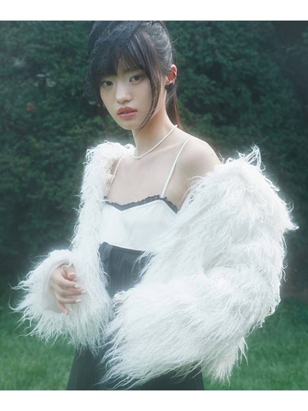 HAIR FUR JACKET WHITE - ZIZEMUSEUM - BALAAN 2