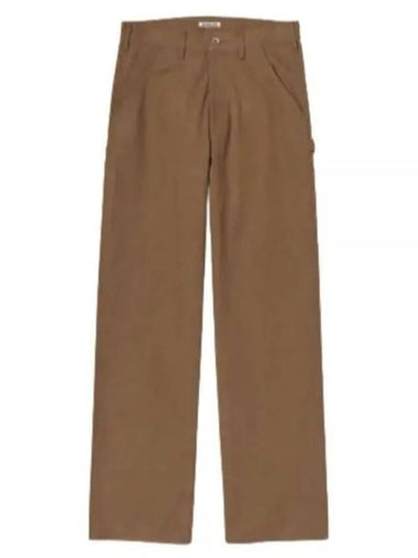 WASHED HEAVY CANVAS PANTS BROWN A23AP02MN - AURALEE - BALAAN 1