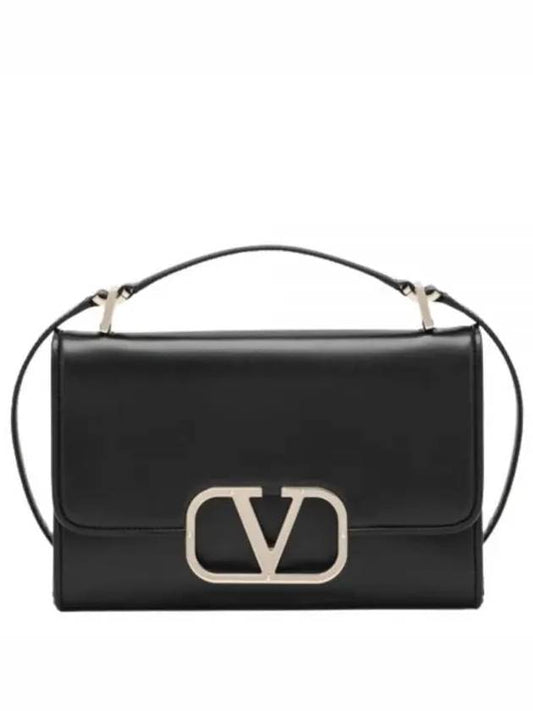 V Logo Shoulder Bag Black - VALENTINO - BALAAN 2