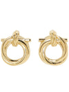 Twisted Gancini Earrings Gold - SALVATORE FERRAGAMO - BALAAN 3