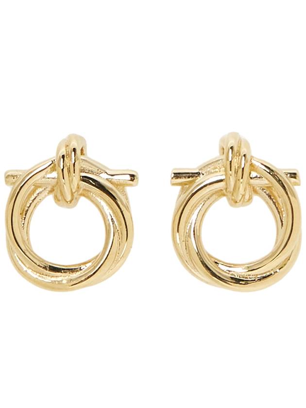 Twisted Gancini Earrings Gold - SALVATORE FERRAGAMO - BALAAN 2