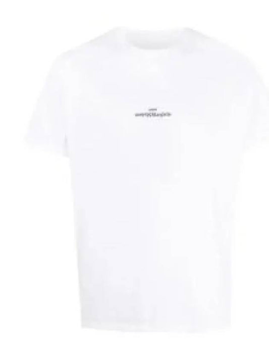 Reverse Embroidered Logo Stitched Cotton Short Sleeve T-Shirt White - MAISON MARGIELA - BALAAN 2