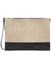 Sense Zipper Clutch Bag Beige Black - CHLOE - BALAAN 3