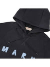 blue logo oversized hooded top black - MARNI - BALAAN.