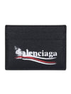 Logo Printing Leather Card Wallet Black - BALENCIAGA - BALAAN 1