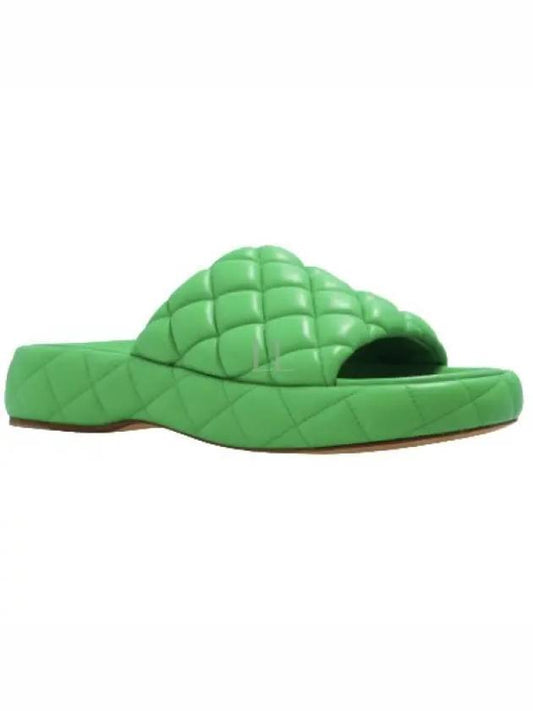 Quilted Padded Slippers Green - BOTTEGA VENETA - BALAAN 2