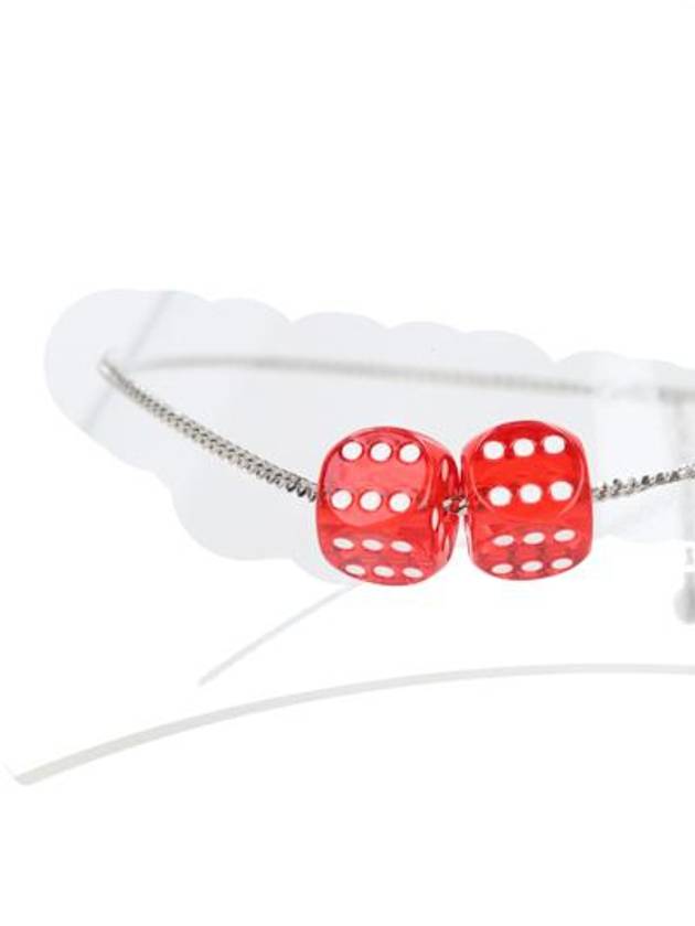 Dice Necklace Necklace Red Silver - MAISON MARGIELA - BALAAN 3